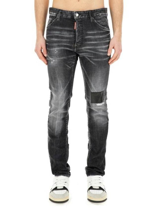 Distressed Wash Denim Jeans Black - DSQUARED2 - BALAAN 1