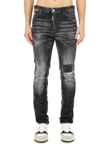 Distressed Wash Denim Jeans Black - DSQUARED2 - BALAAN 1