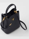 Panier Saffiano Leather Small Tote Bag Black - PRADA - BALAAN 3