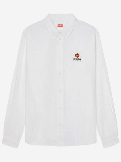 Boke Flower Casual Long Sleeve Shirt White - KENZO - BALAAN 2