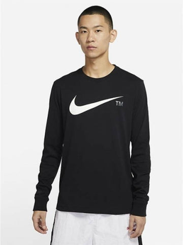 01DD3375010SwooshTM Long Sleeve TShirtBlack - NIKE - BALAAN 1