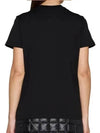 Embroidered Logo Cotton Short Sleeve T-Shirt Black - MONCLER - BALAAN 6