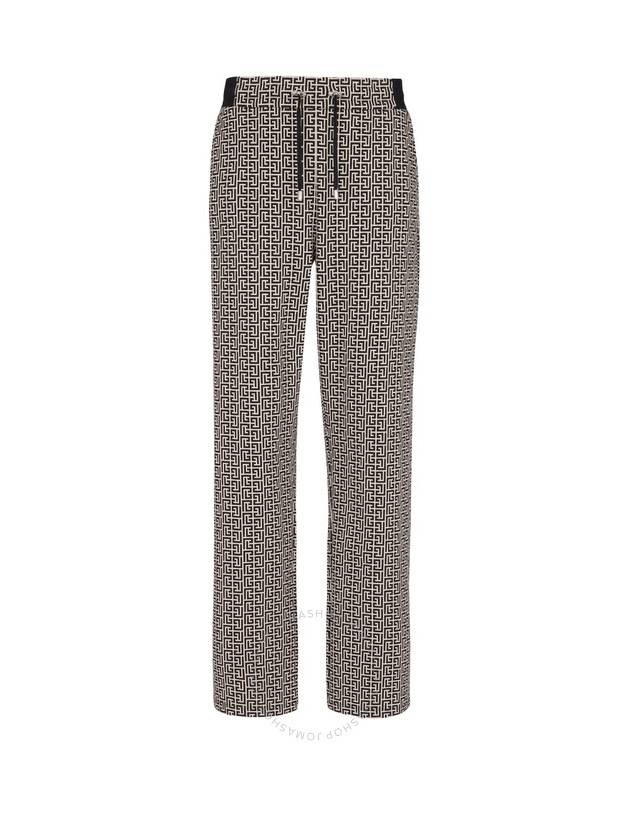 Balmain Monogram Jacquard Trousers, Size Medium - BALMAIN - BALAAN 1