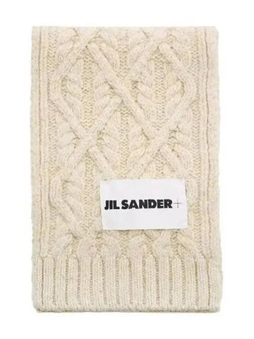 Logo patch cable wool muffler 270465 - JIL SANDER - BALAAN 1