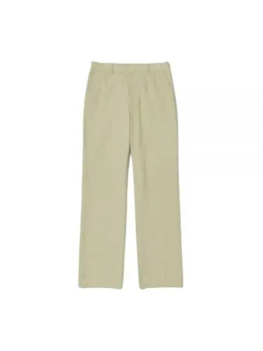 24 WASHED HARD TWIST CANVAS PANTS KHAKI BEIGE A24SP03OC - AURALEE - BALAAN 1