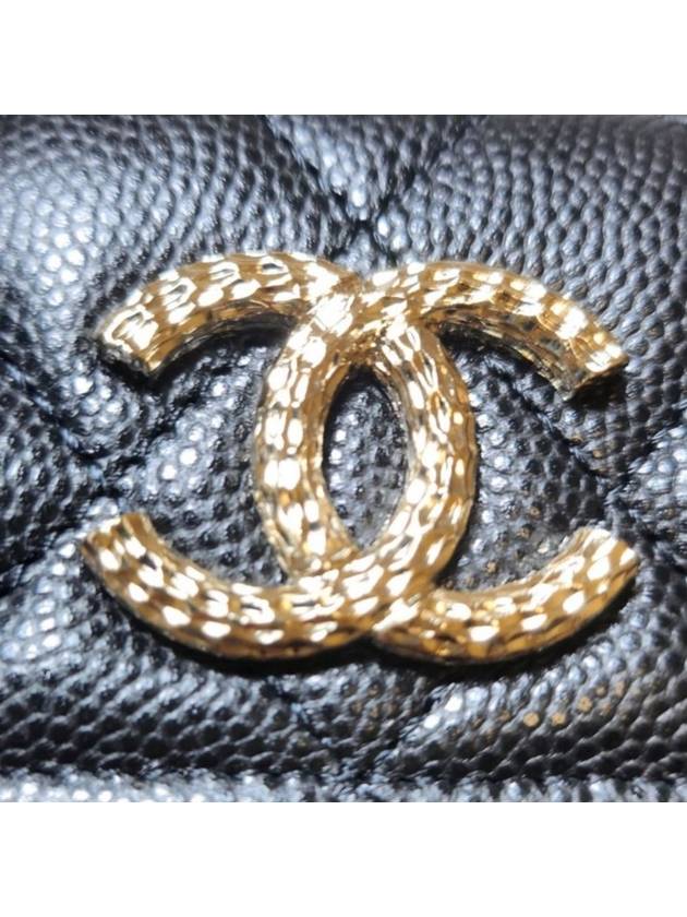 Kktok card wallet caviar black gold AP4254 - CHANEL - BALAAN 3