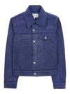 Back Stitch Logo Denim Jacket Purple - MAISON MARGIELA - BALAAN 2