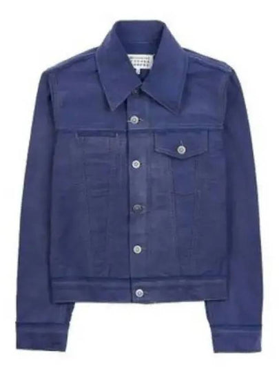 Back Stitch Logo Denim Jacket Purple - MAISON MARGIELA - BALAAN 2