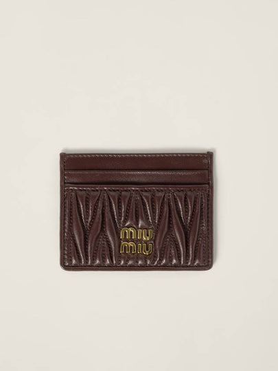 Materasse Nappa Leather Card Wallet Dark Brown - MIU MIU - BALAAN 2