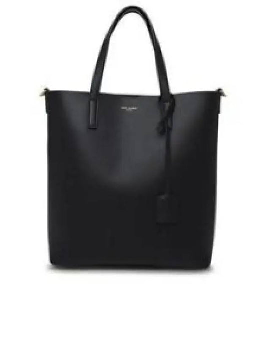 Shopping Toy Supple Leather Tote Bag Black - SAINT LAURENT - BALAAN 2