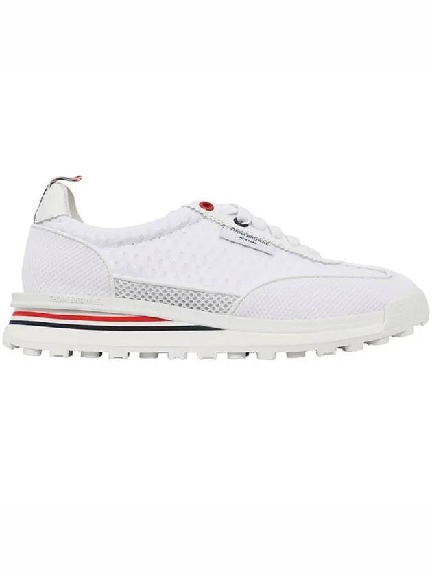 Heavy Athletic Mesh Tech Runner Low Top Sneakers White - THOM BROWNE - BALAAN 1