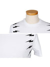 Lightning Bolt Short Sleeve T-Shirt White - NEIL BARRETT - BALAAN 5