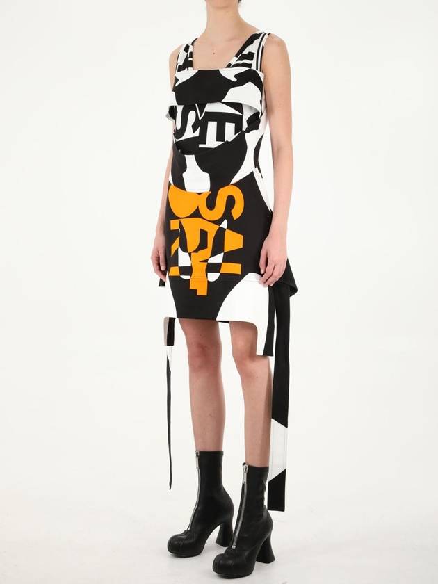 Print Sleeveless Midi Dress Black - BURBERRY - BALAAN 3