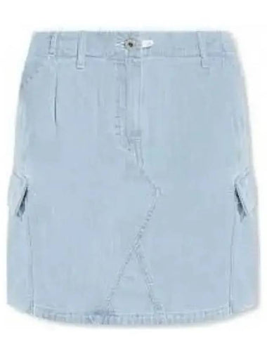 Denim Cargo Skirt Clear Blue FD52DJ2706E2DB - KENZO - BALAAN 1