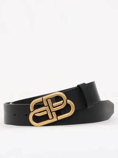 BB Logo Leather Belt Black - BALENCIAGA - BALAAN 2