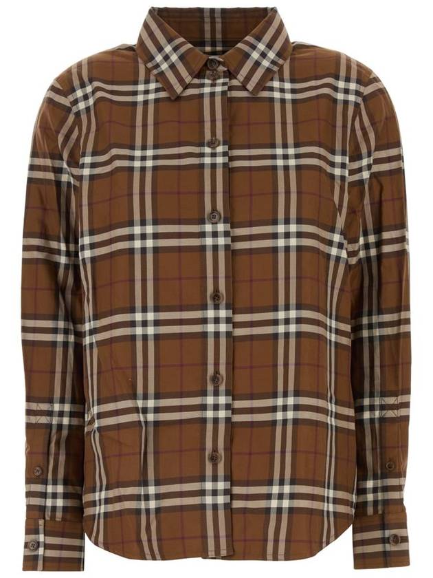 Vintage Check Cotton Shirts Dark Birch Brown - BURBERRY - BALAAN 2