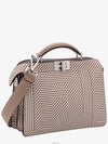 Peekaboo ISeeU Mini Leather Tote Bag Beige - FENDI - BALAAN 3