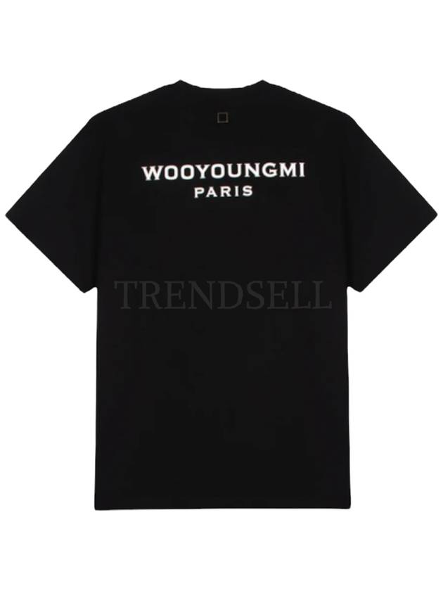 Back Logo Cotton Short Sleeve T-Shirt Black - WOOYOUNGMI - BALAAN 2