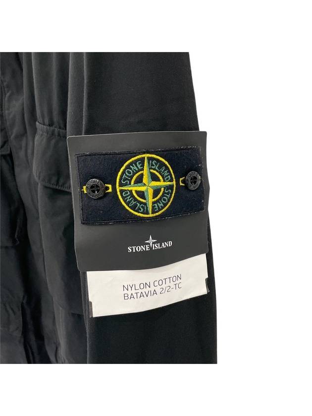 Men's Logo Applique Shell Field Jacket Black - STONE ISLAND - BALAAN 5