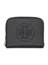 Ella Bio Small Zipper Card Wallet Black - TORY BURCH - BALAAN 1