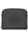 Ella Bio Small Zipper Card Wallet Black - TORY BURCH - BALAAN 1