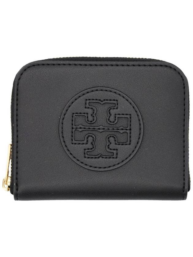 Ella Bio Small Zipper Card Wallet Black - TORY BURCH - BALAAN 1