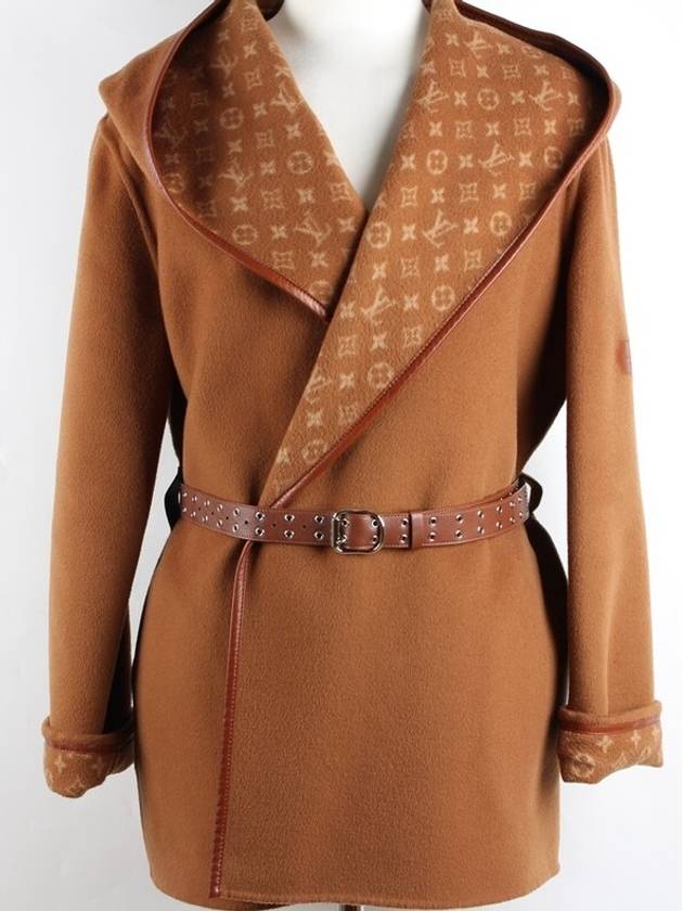 Women s Hooded Wrap Coat 40 - LOUIS VUITTON - BALAAN 3