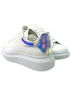 Oversized Smooth Calf Leather Sneakers White Shock Pink - ALEXANDER MCQUEEN - BALAAN 3