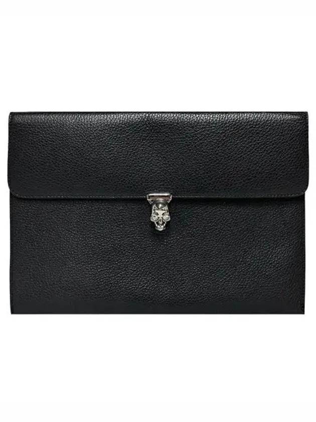 Skull leather clutch black 554197 1DD0I 1000 - ALEXANDER MCQUEEN - BALAAN 2