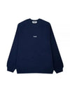 Micro Logo Cotton Sweatshirt Navy - MSGM - BALAAN 2