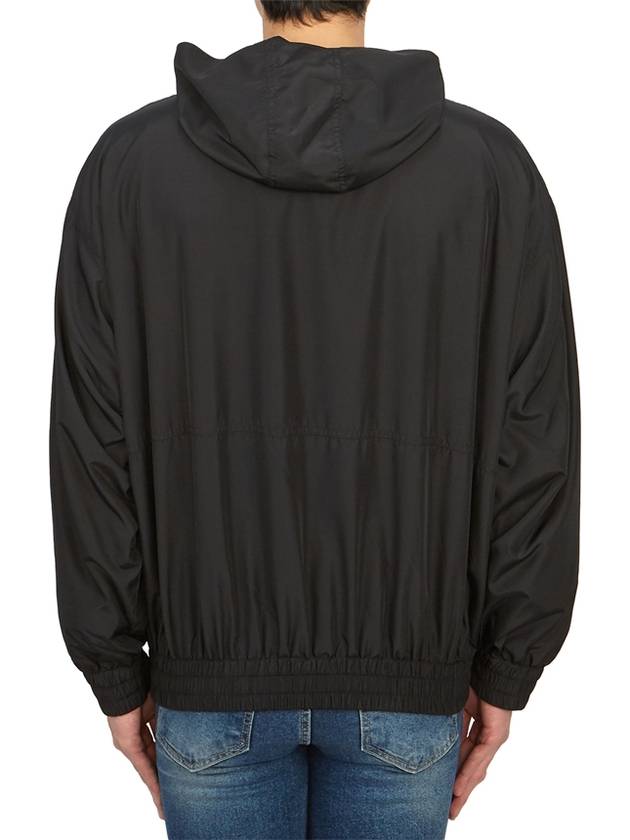 Men's Back Logo Hooded Windbreaker Black - GOLDEN GOOSE - BALAAN 5