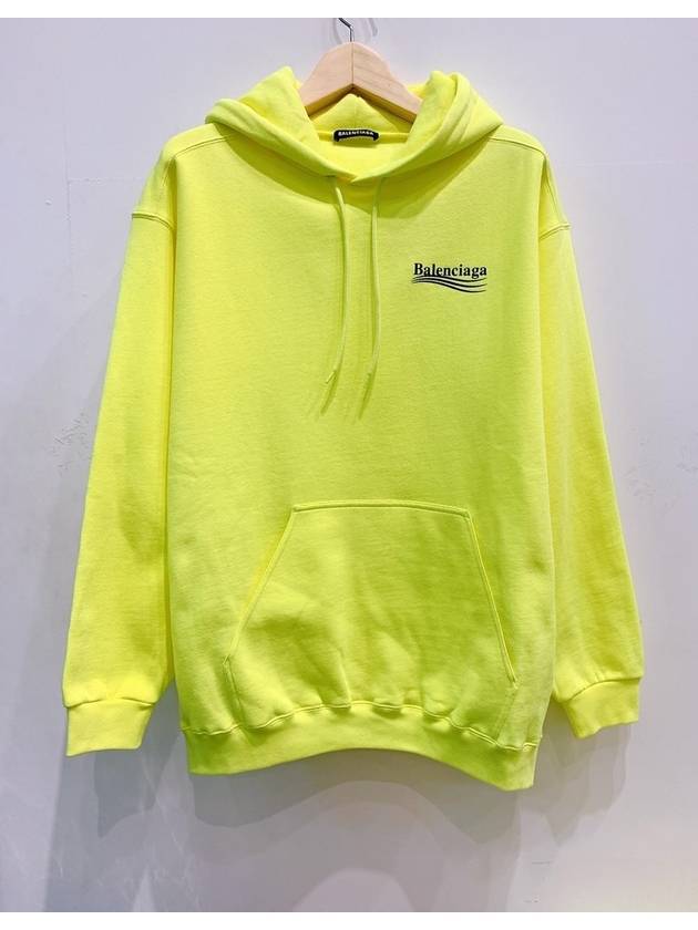 Men's Political Wave Logo Hoodie Neon - BALENCIAGA - BALAAN 7