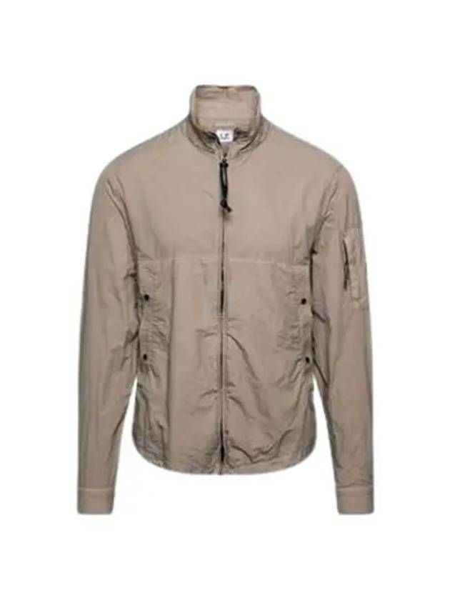 Tylon Lens Wappen Overshirt Zip-Up Jacket Brown - CP COMPANY - BALAAN 2