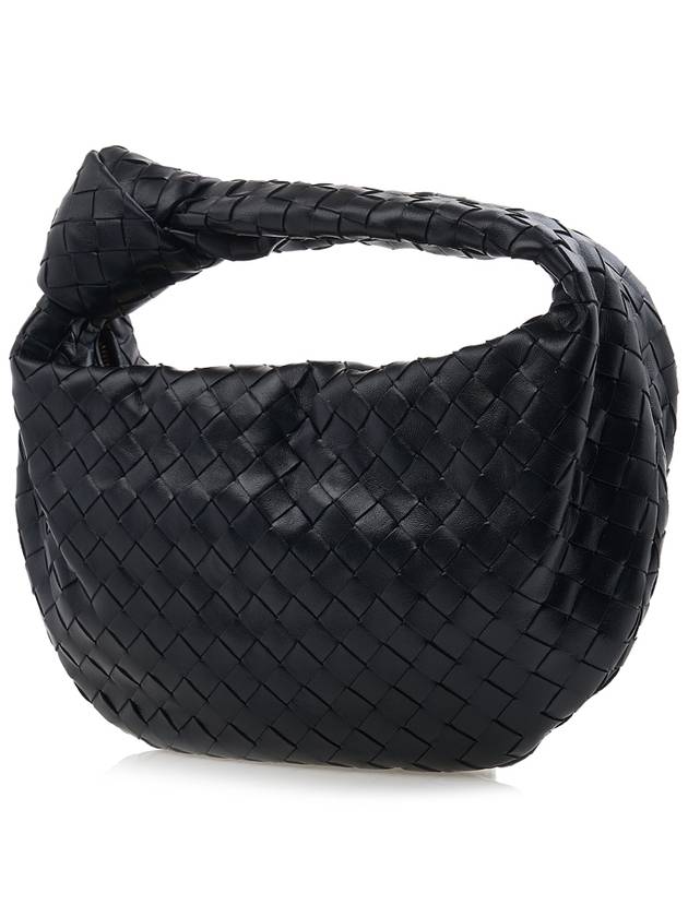 Teen Jodie Intrecciato Leather Tote Bag Black - BOTTEGA VENETA - BALAAN 3