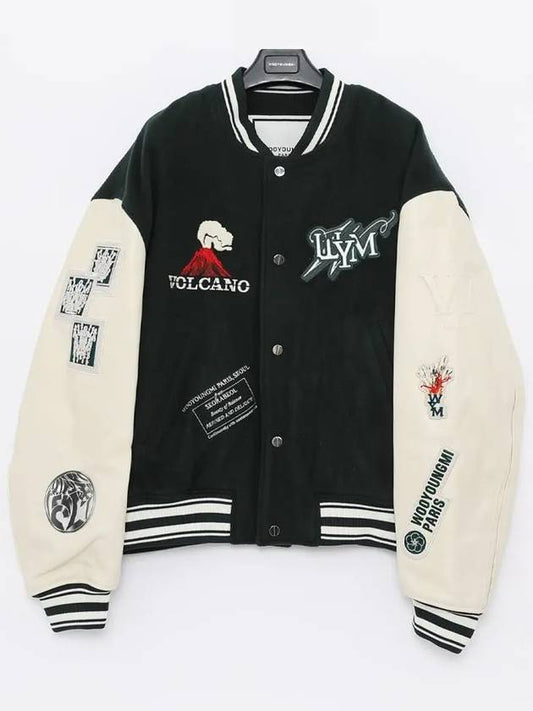 Volcano Varsity Bomber Jacket Green - WOOYOUNGMI - BALAAN 2