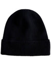 Logo Patch Wool Unisex Beanie Black 3B70500A9342999 - MONCLER - BALAAN 2