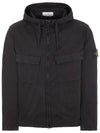 Cotton Twill Stretch Hooded Jacket Black - STONE ISLAND - BALAAN 2