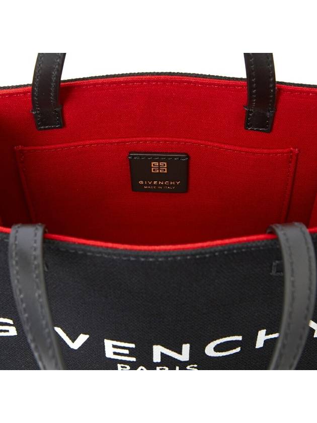 Mini G-Tote Shopping Bag In Canvas Black - GIVENCHY - BALAAN 10