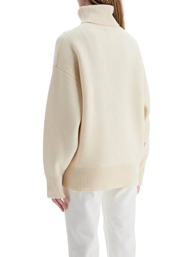 white snow wool and cashmere turtleneck for women - TOTEME - BALAAN 3