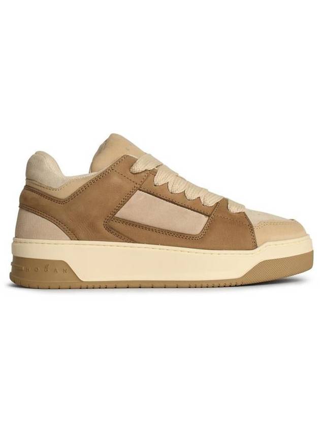 Hogan 'H667' Beige Leather Sneakers - HOGAN - BALAAN 1