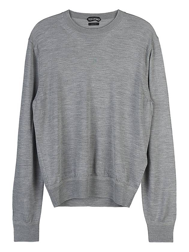 Men's Cashmere Silk Knit Top Grey - TOM FORD - BALAAN 10