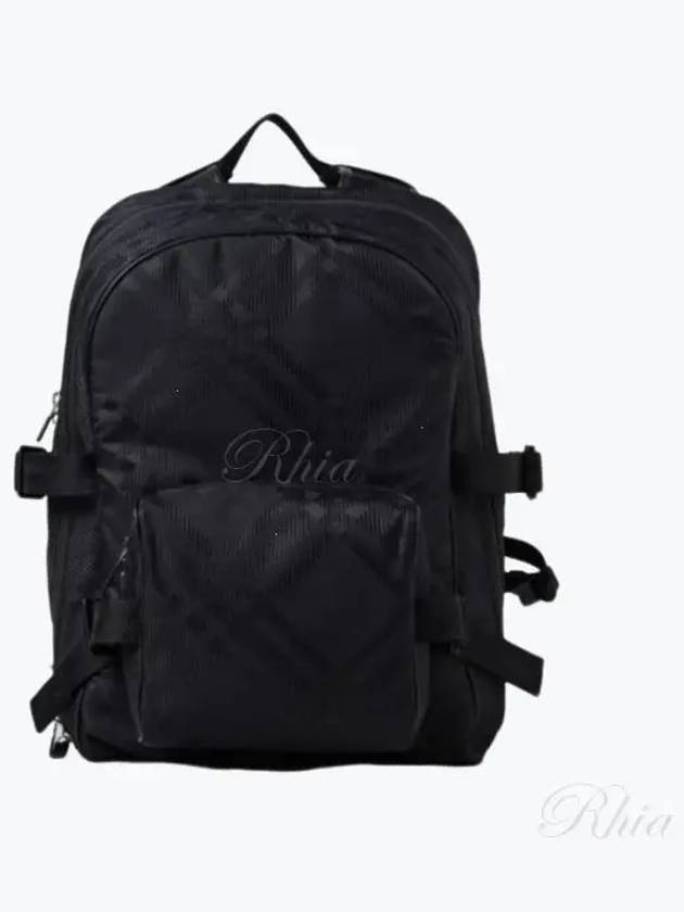 Check Print Jacquard Backpack Black - BURBERRY - BALAAN 2