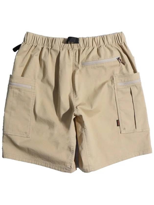 Cotton spandex belted short pants beige - OFFGRID - BALAAN 1