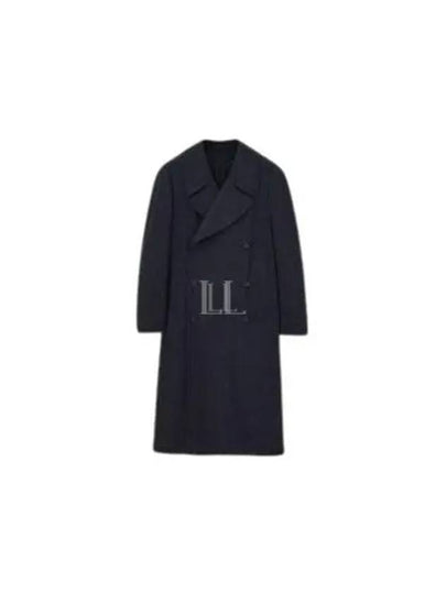 Soft Tailored Double Coat Blue Melange - LEMAIRE - BALAAN 2