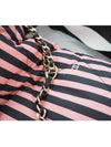 24 CC Logo Coco Beach Striped Large Backpack Black Pink - CHANEL - BALAAN 8