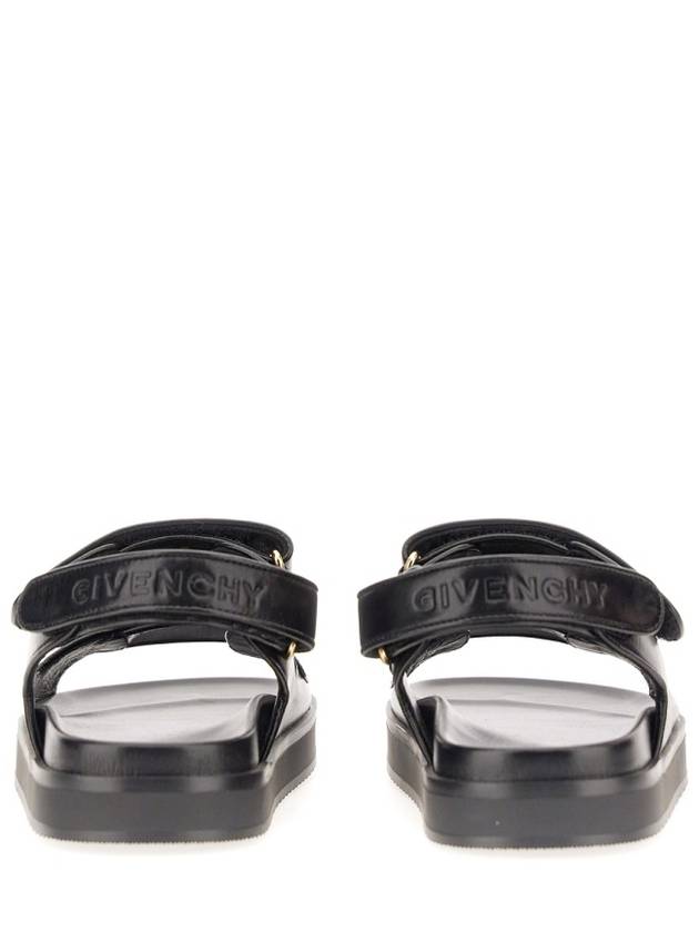 4G Strap Leather Flat Sandals Black - GIVENCHY - BALAAN 5