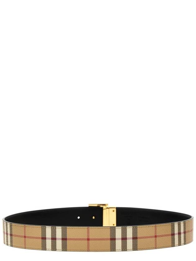 TB Buckle Check Reversible Leather Belt Beige Black - BURBERRY - BALAAN 4