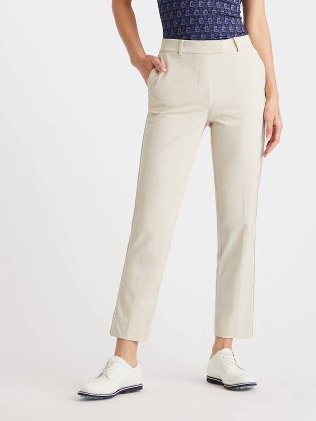 Women's Lux 4 Way Stretch Twill Straight Pants Beige - G/FORE - BALAAN 3