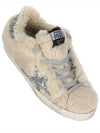 Superstar Glitter Shearling Low Top Sneakers Beige - GOLDEN GOOSE - BALAAN 2