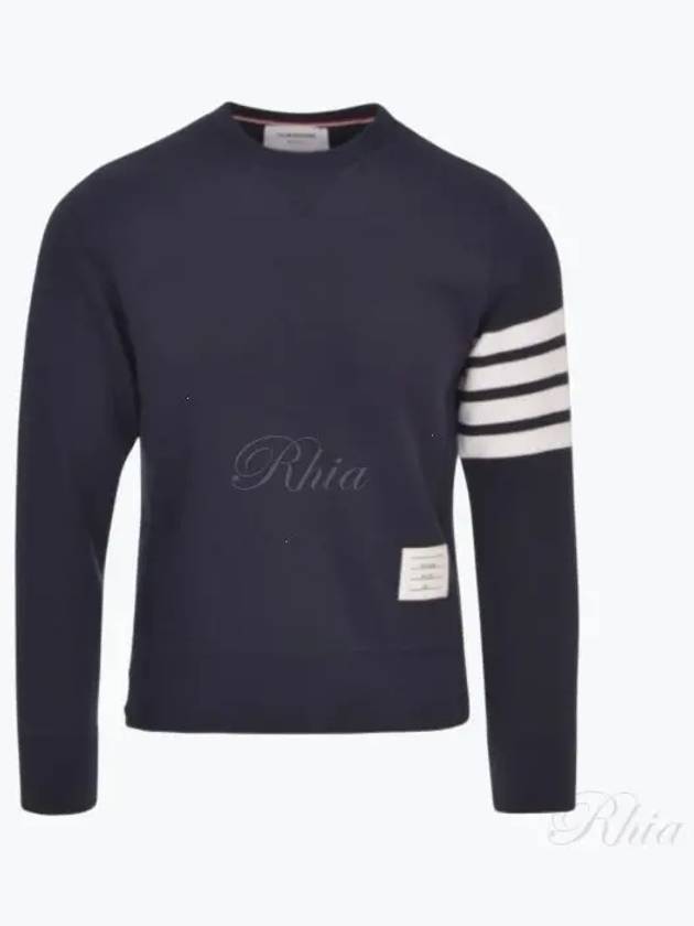 4 Bar Loopback Jersey Sweatshirt Navy - THOM BROWNE - BALAAN 2